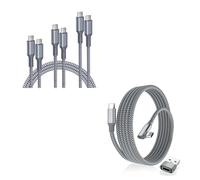 Elebase USB C a Tipo C 1/2/3M 3Pack y Cable de Carga USB C a Tipo C 3M para para iPhone 17 16 15,iPad 11 10,Samsung S25 S24 A56 A36 M56,Car,Google Piexl 9