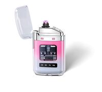 EleBikk Encendedor Electrónico, Encendedor de Doble Arco Eléctrico, Mechero Electrónico, Encen-dedor Recargable Tipo-C, Pantalla LED de Potencia, Plasma a Prueba de Viento de Doble Arco