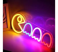 EleBikk Game Luces de Neón LED, Game Señal de Neón, Ne-ón LED Gamer Decoración Habitación, Coloridas Luces Decorativas Estilo de Juego, Bar/Sala de Juegos/Tienda de Jue-gos de Moda Debe Tener