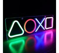 EleBikk Neón LED Gaming, Game Luz de Neón, Game Señal de Ne-ón, Deslumbrante y Colorida Luz Decorativa de Estilo de Juego, Imprescindible para Bares/Salas de Juego/Tiendas de Jue-go Chic