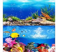 ELEBOX nuevo 20 "x 48" tanque de pescado fondo papel papel papel pintado 2 caras colorido algas agua acuario fondo HD cartel decoraciones