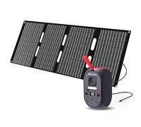 ELECAENTA Estación de Energía Portátil 99Wh con ETFE Cargador Solar Portátil 60W, Acumulador Portatil Energía LiFePO4 Batería de Reserva para Camping y Emergencia