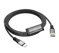 Elecan Cable de transferencia USB 3.0 de alta velocidad de PC a PC de 4 pies para Windows y macOS, cable puente de enlace de sincronización directa de datos USB A a C con software integrado, para