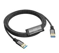 Elecan Cable de transferencia USB 3.0 de alta velocidad de PC a PC de 6 pies para Windows y macOS, cable puente de enlace de sincronización directa de datos USB A a A con software integrado, para