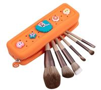 Elecbae Bolsa organizadora de maquillaje con abalorios, Naranja
