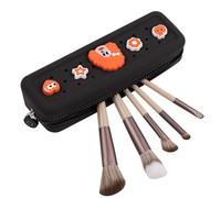 Elecbae Bolsa organizadora de maquillaje con abalorios, Negro -