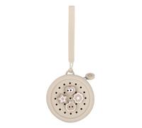 Elecbae Monedero con abalorios, bolsa de transporte redonda de silicona con cremallera, Beige, Pop