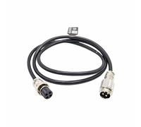 Elecbee 10pcs GX16 Aviation Connector 4pin recto macho a recto hembra Butt-Joint Type with 1M Cable Butt-Joint Type IP55 Waterproof for Industrial & Electronic wiring