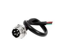 Elecbee 10pcs GX16 Aviation Connector Panel mount 5pin recto macho con cable de 1M IP55 Waterproof for Industrial & Electronic wiring