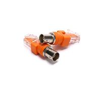 Elecbee 2 unidades BNC hembra a RJ45 macho, R-F conector coaxial adaptador de acoplamiento para probador 180 grados 50 ohmios