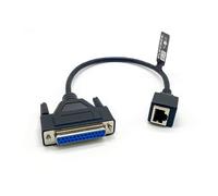 Elecbee - Cable RJ45 hembra a DB25 hembra null módem (0,3 meter)