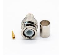 Elecbee Conector BNC para cable RG6 De 75o macho straight Crimp