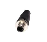 Elecbee Conector M12 4 Pines, Enchufe M12 Aviación IP67 D-Code Industria Máquinas Adaptador Tornillo Instalable Montaje Cable (Macho)