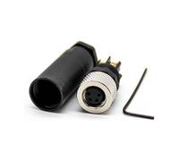 Elecbee Conector M8 4 Pines, M8 Enchufe del Conector Aviation IP67 Código A Conector Industria Maquinas Adaptador de Tornillo instalable Conector de Montaje por Cable (Hembra)