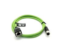 Elecbee M12 4-pin D-Code Hembra a RJ45 Hembra High Flex Cat6 Cable Ethernet industrial Cable de par trenzado de PVC