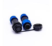 Elecbee SP13 7 Pines Conector de aviación, IP68 Enchufe Impermeable Aviación Circular Industrial Roscado Conector Macho Enchufe y Hembra Scoket Conector de Cable en Línea