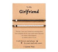 Elección Mensaje Pareja 8 Joyería Pinky Promise Pulsera a juego para parejas Hombre Distancia Relación Regalos para mujeres Hombres regalos de pareja lindos Inoxidable Pulseras Luna Mamá Anillos