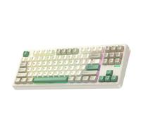 ELECFOX Linky 87 - Teclado mecánico inalámbrico, Tri-Mode BT5.0/2.4GHz/USB-C - Teclado personalizado intercambiable en caliente, interruptores lineales, teclados retroiluminados RGB para PC/Tablet/PS