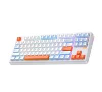 ELECFOX Linky 87 - Teclado mecánico inalámbrico, Tri-Mode BT5.0/2.4GHz/USB-C - Teclado personalizado intercambiable en caliente, interruptores lineales, teclados retroiluminados RGB para PC/Tablet/PS