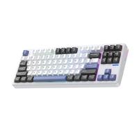 ELECFOX Linky 87 - Teclado mecánico inalámbrico, Tri-Mode BT5.0/2.4GHz/USB-C - Teclado personalizado intercambiable en caliente, interruptores lineales, teclados retroiluminados RGB para PC/Tablet/PS