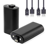 ElecGear Batería de Litio Recargable para Controlador Xbox, 2X 1200mAh Pilas Lithium Kit de Carga y Juega para Mando Xbox Series X/S, Xbox One, Elite con 2X Cable de Carga USB