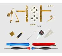 ElecGear Cuchilla y herramientas para desoldar + cable flexible y microinterruptor táctil de repuesto para controlador Joy-Con, ABXY, D-pad, L/-, ZL/ZR, SL/SR and +/R/Home/C/V+/V / botón de encendido