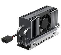 ElecGear EL-80X Refrigerador SSD M.2 2280, Ventilador de Refrigeración PWM + Heat Pipe + Disipador de Calor de Aluminio Heatsink para 80mm PCIe NVMe y SATA SSD con Almohadilla Térmica