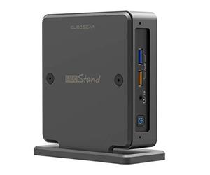 ElecGear iNUC-K Soporte Vertical para Intel NUC Mini PC, Aluminio Ventilado Soporte Portátil Caja de Stand VESA Organizador, Compatible con la edición Delgada del Intel NUC 10, 8, 7, 6 Barebone Kit