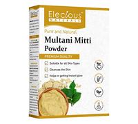 Elecious Polvo Multani Mitti 100 % natural para exfoliar, refrescar, refrescar, suavizar la cara, la piel y el cabello, arcilla bentonita, 200 g