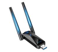ElecMoga 5400Mbps Adaptador WiFi USB para PC, Receptor WiFi 6 Tri-Banda 6GHz/5GHz/2.4GHz, 2dBi Antena WiF PC, Compatible con Ordenadores Portatiles/Laptop/Tablet, Compatible con Windows 11/10