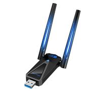 ElecMoga Adaptador WiFi USB 1300Mbps, 5dBi Antena WiFi, Receptor WiFi Dual Band 5GHz/2.4GHz, Compatible con Windows 7/8/10/11/Vista/XP/Mac/Linux, Compatible con Ordenadores Portatiles/Laptop/Tablet