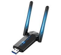 ElecMoga Antena WiFi AC1300 Adaptador, Dual Band 5GHz/2.4GHz USB 3.0 - Antena Ajustable Compatible Windows 11/10/8/7/XP, Mac OS X
