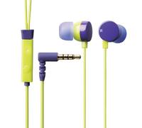 ELECOM 11214 - Auriculares in-Ear para Apple iPhone, Verde y púrpura