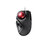 Elecom Enorme Mouse Trackball, cableado, operado por los Dedos, función de 8 Botones, reposamuñecas Adjunto, Bola roja Lisa de 52 mm Windows11, macOS (M-HT1URBK)