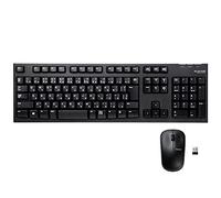 ELECOM-Japan Brand-Wireless Keybord Membrane Type with Power Saving Mouse 10 Milion Times High Durability Correspond PlayStation4/3 Black TK-FDM063BK