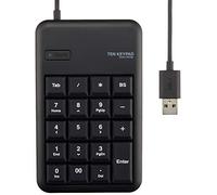 Elecom Placa de 10 teclas con cable de membrana pequeña resistente USB Hub con TK - serie tcm014, color negro