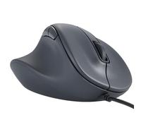 ELECOM Ratón ergonómico USB con cable para mano izquierda, clic silencioso, 2000 DPI, 5 botones, sensor óptico, compatible con PC, Mac, portátil, EX-G, tamaño mediano negro (M-XGM31UBSKBK)