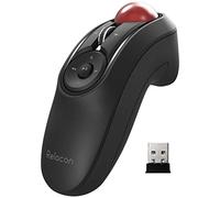 Elecom Relacon - Ratón de Mano Trackball, Control de Pulgar, inalámbrico de 2.4 GHz, diseño ergonómico, función de 10 Botones, Windows11, MacOS (M-RT1DRBK)