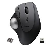 ELECOM Trackball IST Wireless 2.4GHz Connect, seguimiento súper suave con rodamiento de bolas, bola de 36 mm, control de pulgar, compatible con Windows, PC y Mac, negro (M-IT11DRBK)