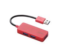 ELECOM U3H-K315BRD hub de Interfaz USB 3.0 (3.1 Gen 1) Type-A 5000 Mbit/s Rojo - Concentrador (USB 3.0 (3.1 Gen 1) Type-A, USB 3.0 (3.1 Gen 1) Type-A, 5000 Mbit/s, Rojo, 0,1 m, USB)