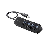 ELECOM U3H-S418BBK hub de Interfaz USB 3.0 (3.1 Gen 1) Type-A 5000 Mbit/s Negro - Concentrador (USB 3.0 (3.1 Gen 1) Type-A, USB 3.0 (3.1 Gen 1) Type-A, 5000 Mbit/s, Negro, 0,3 m, USB)