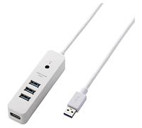 ELECOM USB3.0 Hub 4 Port with AC Adapter Self/Bus with Magnet [White] u3h-t410swh (Japan Import)