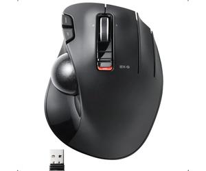 ELECOM Wireless Track Ball Mouse 6 Button Height of The Tilt Function Grip Black M-XT3DRBK