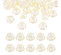 Elecrelive - 30 cuentas acrílicas de flores de color amarillo claro, campanillas de viento, medusas, dijes para campanilla de viento, pulsera, aretes, llavero, adornos de teléfono