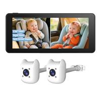 ELECROW 2-Kids - Cámara de Coche para bebé con Salida de Video 1080P, cámara de Coche para bebé con visión de 150° y visión Nocturna de 940 MN, Padres