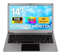 ELECROW Monitor Portatil de 14 Pulgadas con Teclado, Pantalla Lapdock 1080P FHD IPS con Bateria Integrada, Monitor Externo USB C Compatible con Raspberry Pi, Phone, Mini PC, Mac, Consola de Juegos