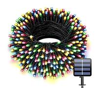 Electight Guirnalda de luces solares de 66 pies para jardín al aire libre, 200 luces LED de hadas alimentadas por energía solar, 8 modos IP65, luces decorativas impermeables para Halloween, jardín