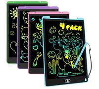 Electight Paquete de 4 tabletas de dibujo LCD de 12 pulgadas para niños, tableros de escritura coloridos, bloc de dibujo reutilizable, juguetes educativos preescolares, regalos para niños de 2, 3, 4