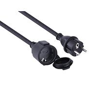 Electraline 01661 Cable alargador 20 M para Exteriores IP44, Adecuado para Construcción, Cable de Goma H07RN-F 3G1.5, Cable de extensión de tipo Schuko
