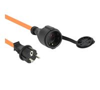 Electraline 01674 Cable de extensión para exteriores 10 m, especial N07V3V3-F 3G1.5, hasta -35 °C, resistente al aceite y a los rayos UV, muy resistente a la abrasión, con enchufes de seguridad